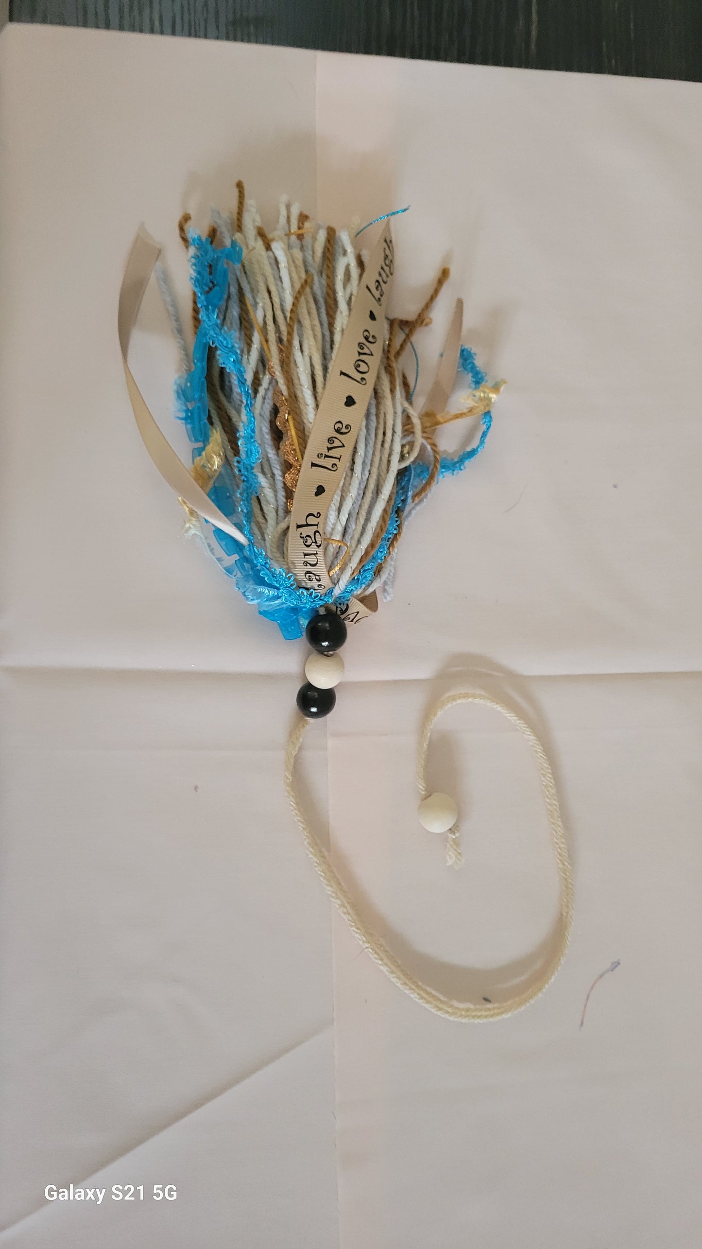 “Live • Love • Laugh” Bible Tassel – Blue & Earth Tones