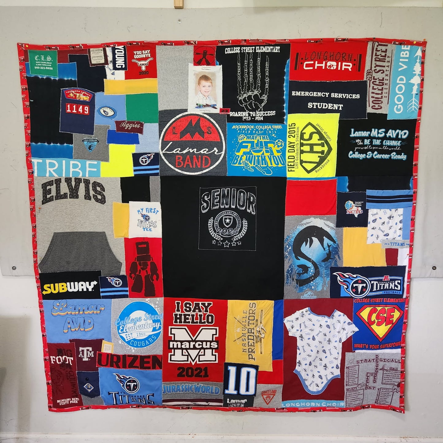 Custom tshirt quilt - lap size