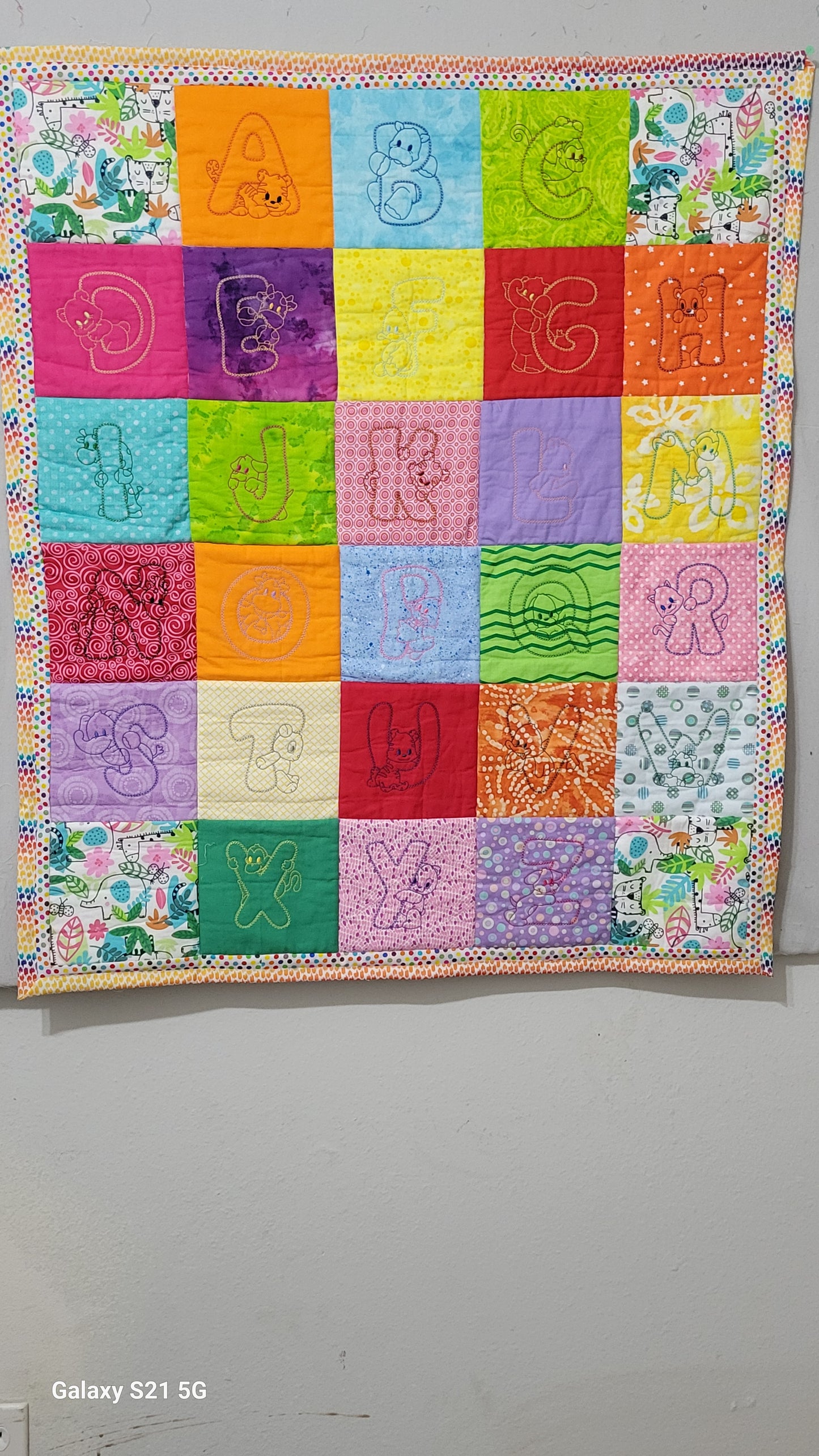 ABC crib quilt