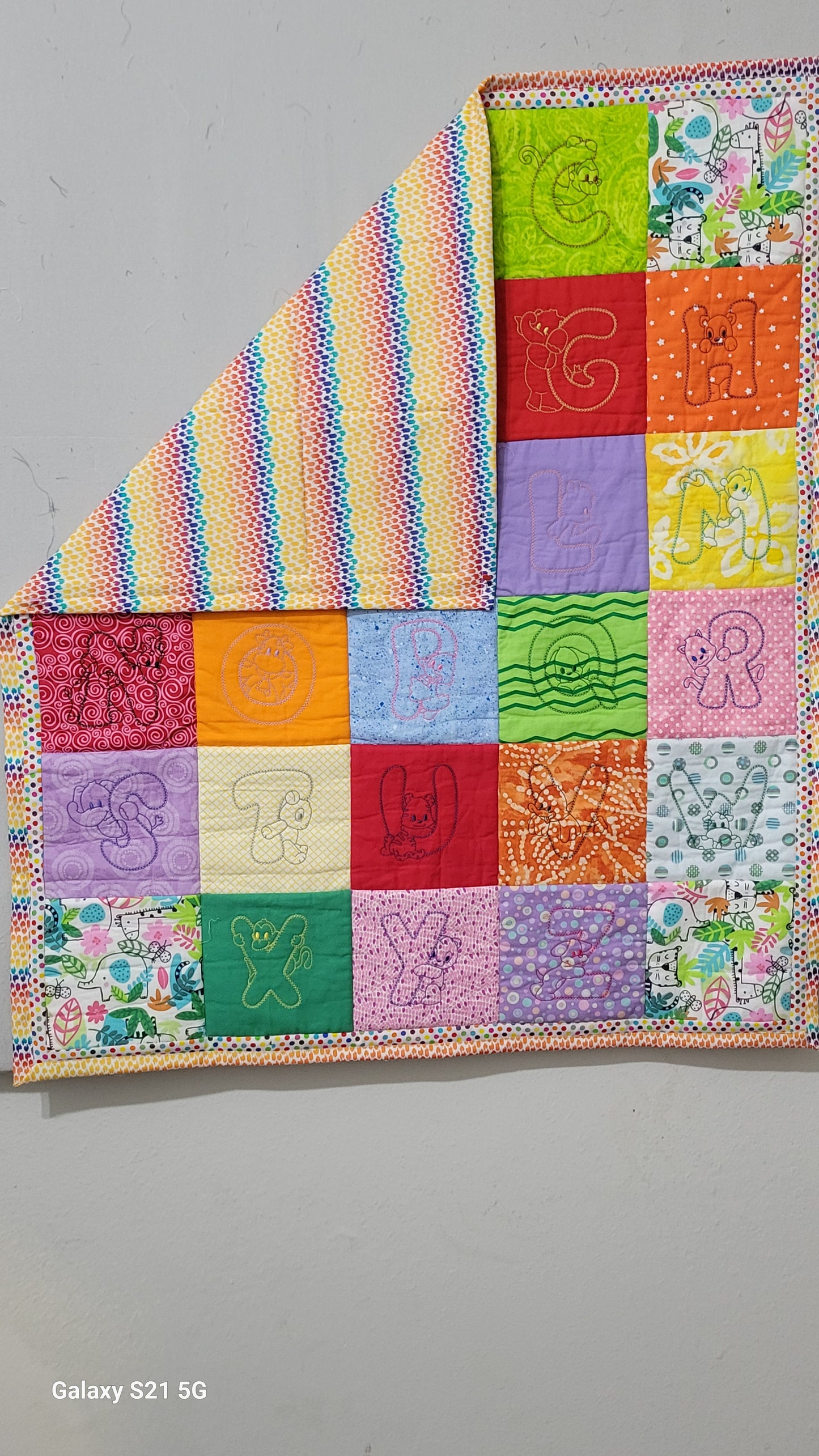 ABC crib quilt