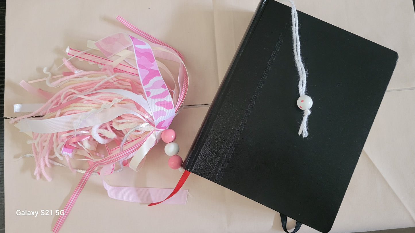 Pink and White Camouflage Bible Tassel