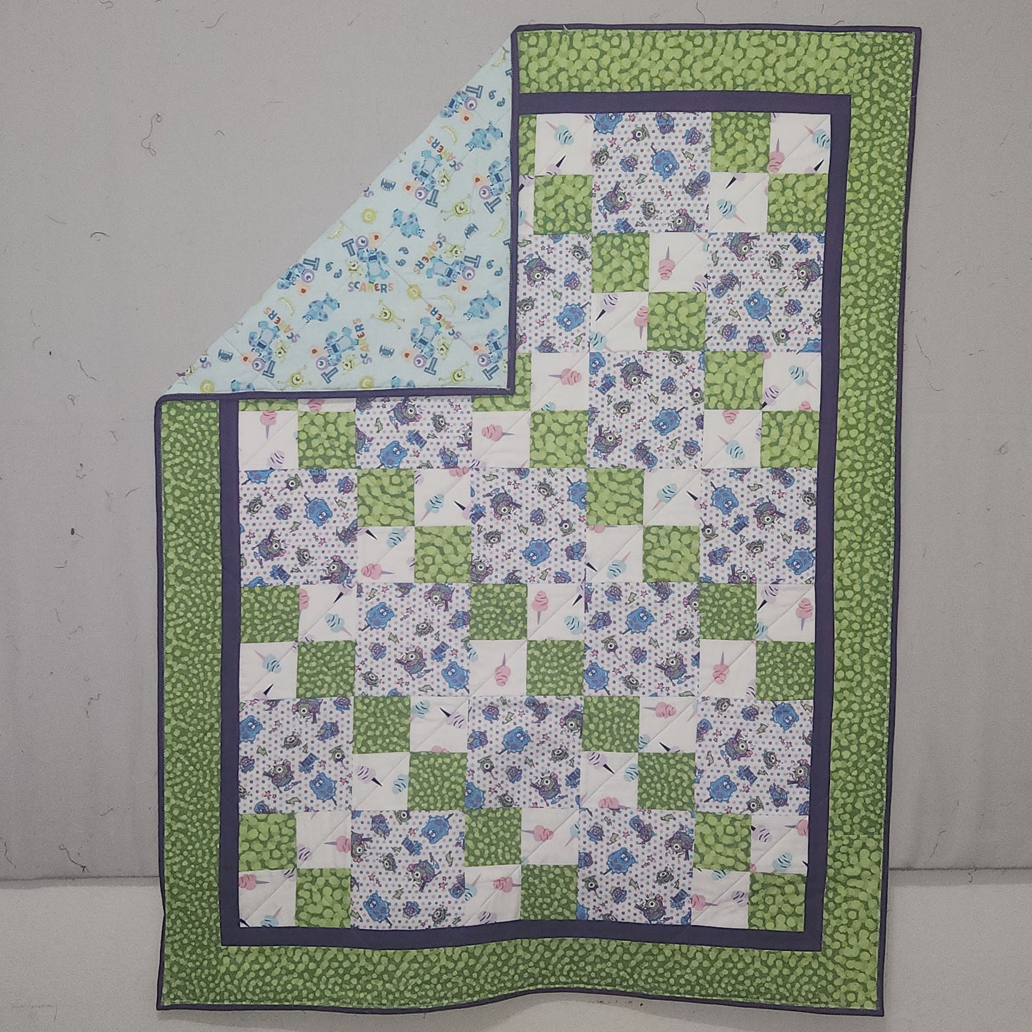 Monsters &amp; Lollipops Baby Quilt