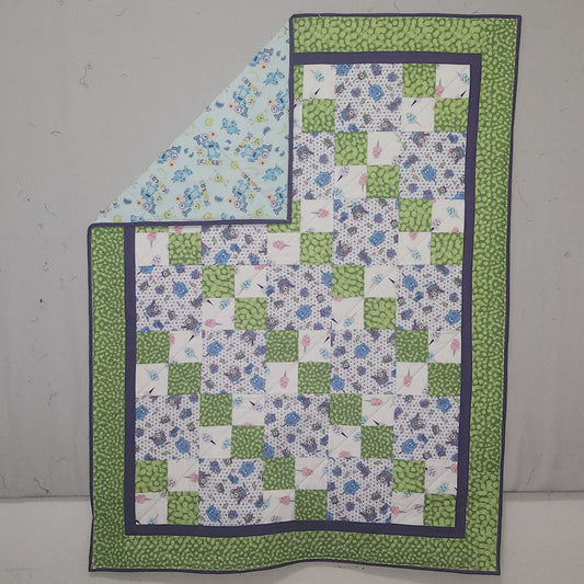 Monsters &amp; Lollipops Baby Quilt